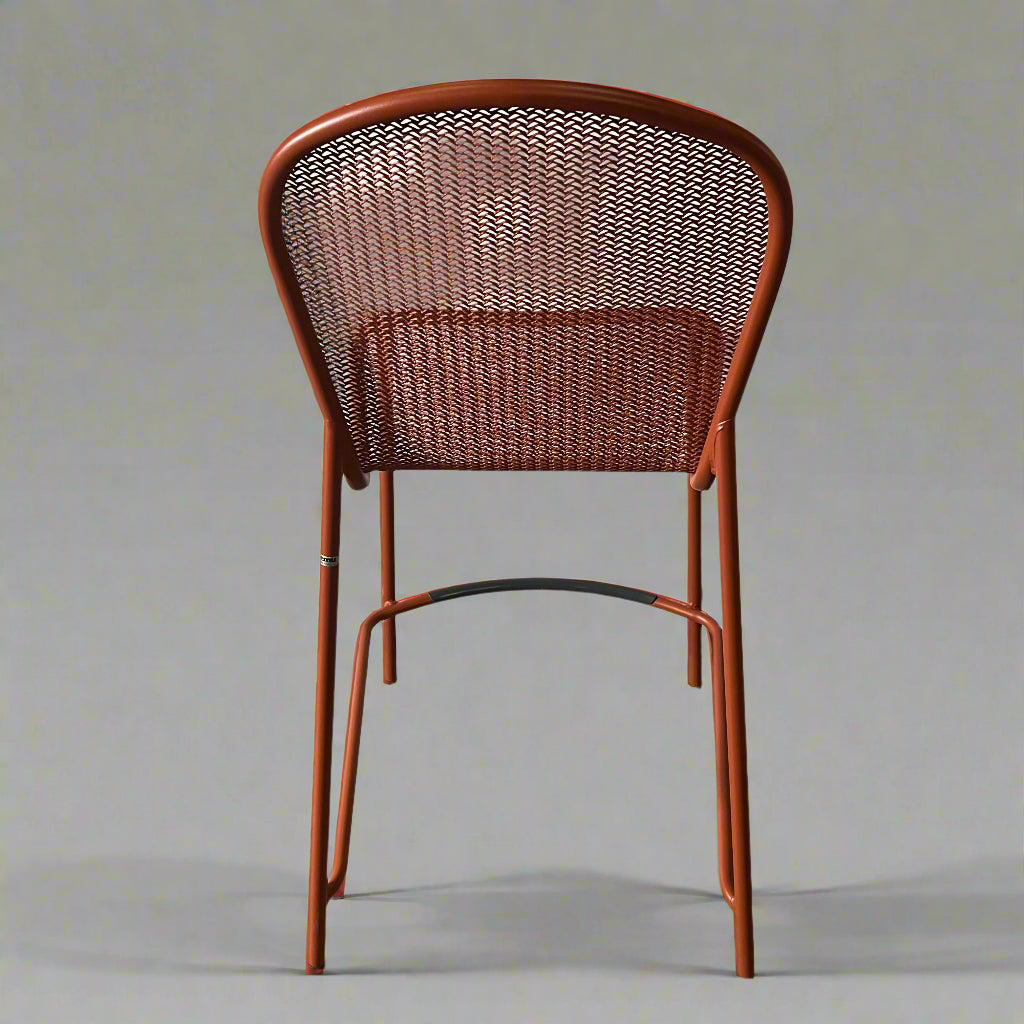 EMU (2 PACK) Steel Ronda Barstool by Designer Aldo Ciabatti 21"x25"x46" Orange