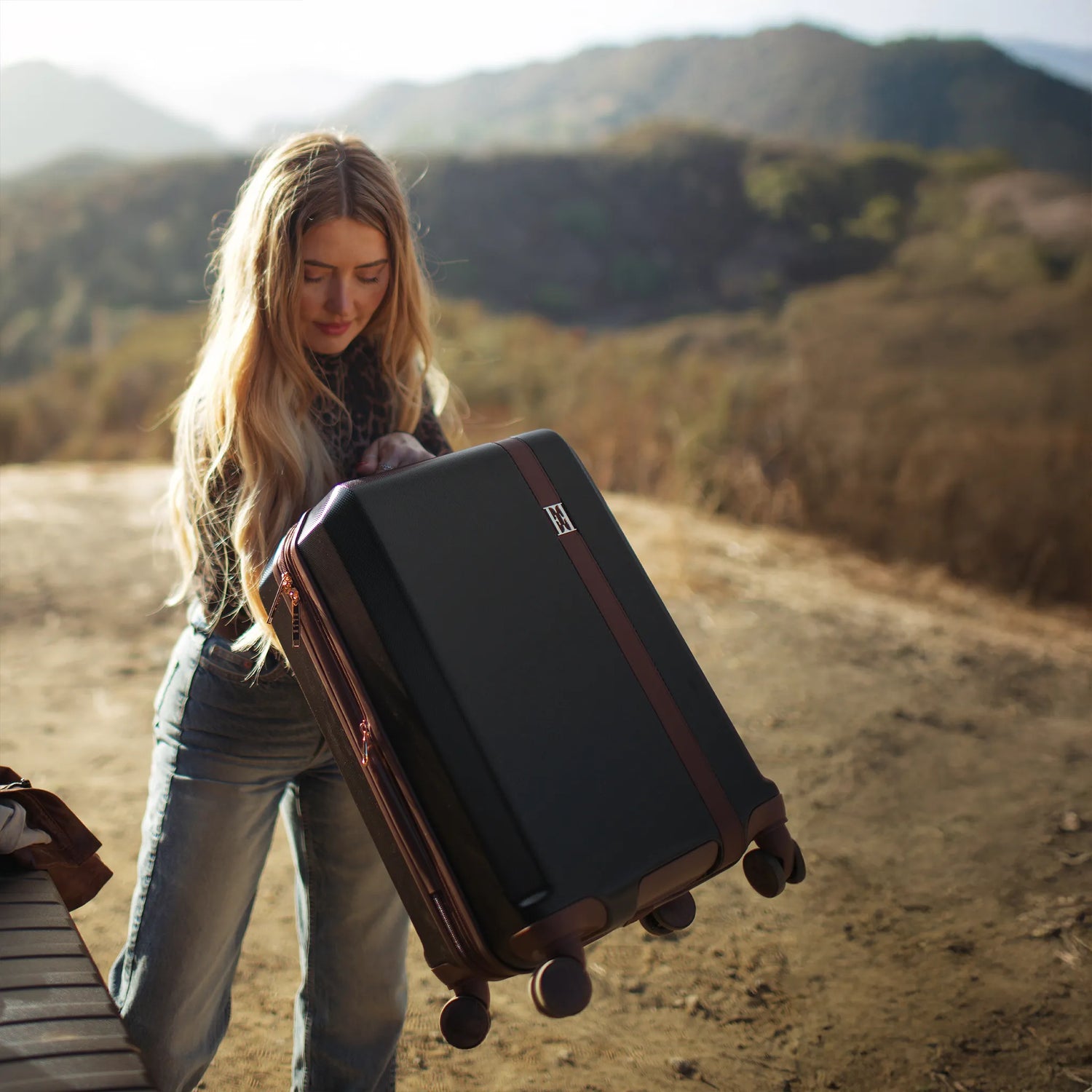 Luxe Journey Expandable 5 Piece Retro Luggage Set