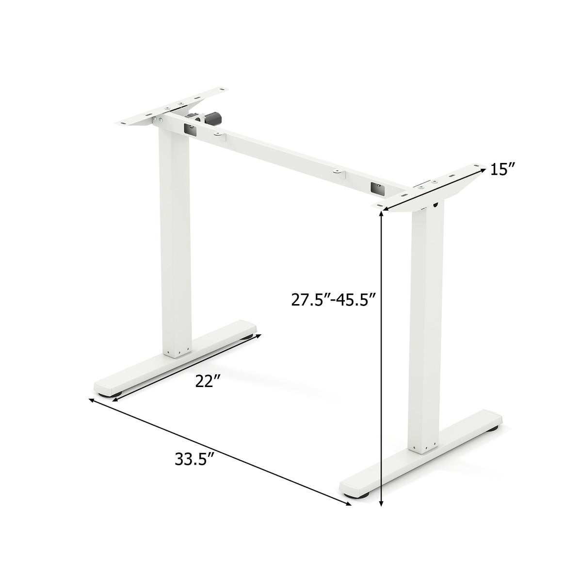 Electric Standing Desk Frame Height Adjustable Computer Desk Base with LED Display