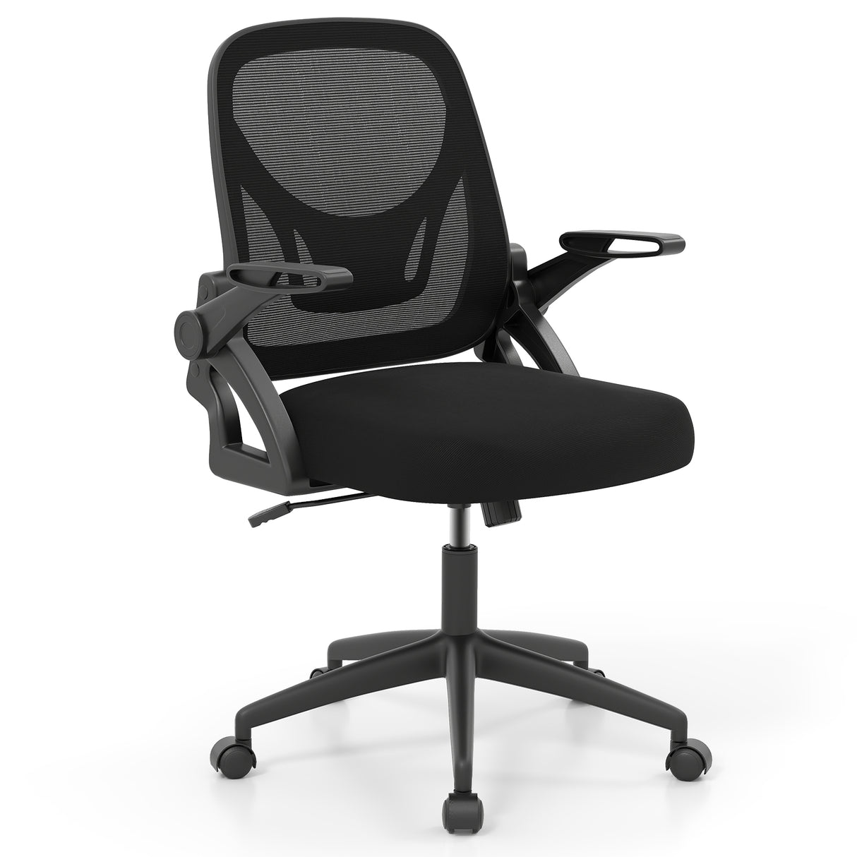 Ergonomic Computer Desk Chair with Lumbar Support and Flip-up Arms