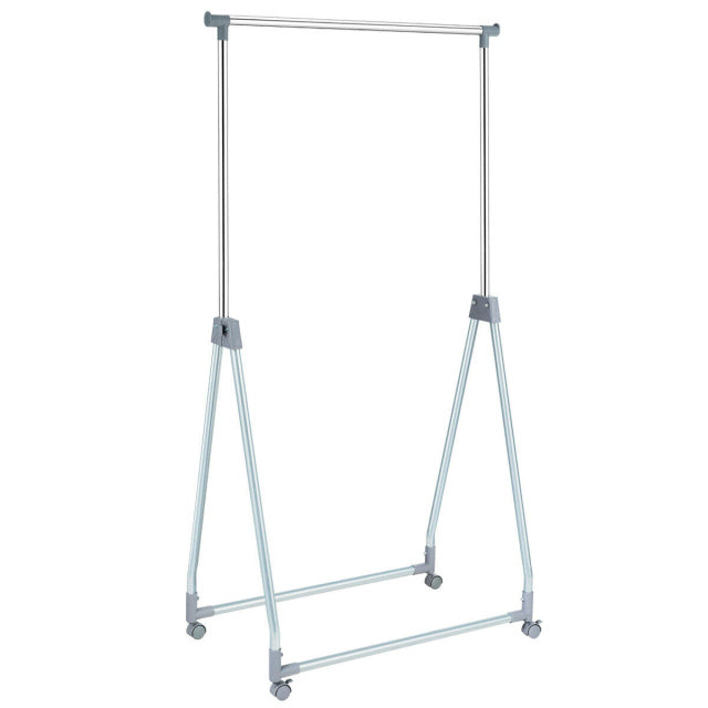 Extendable Foldable Heavy Duty Clothing Coat Rack Stand with Hanging Rod
