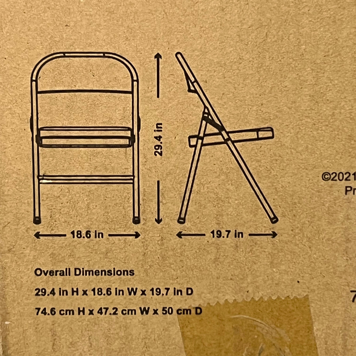 STAPLES (4 Pcs) Metal Office Stacking & Folding Chair, Beige 51503