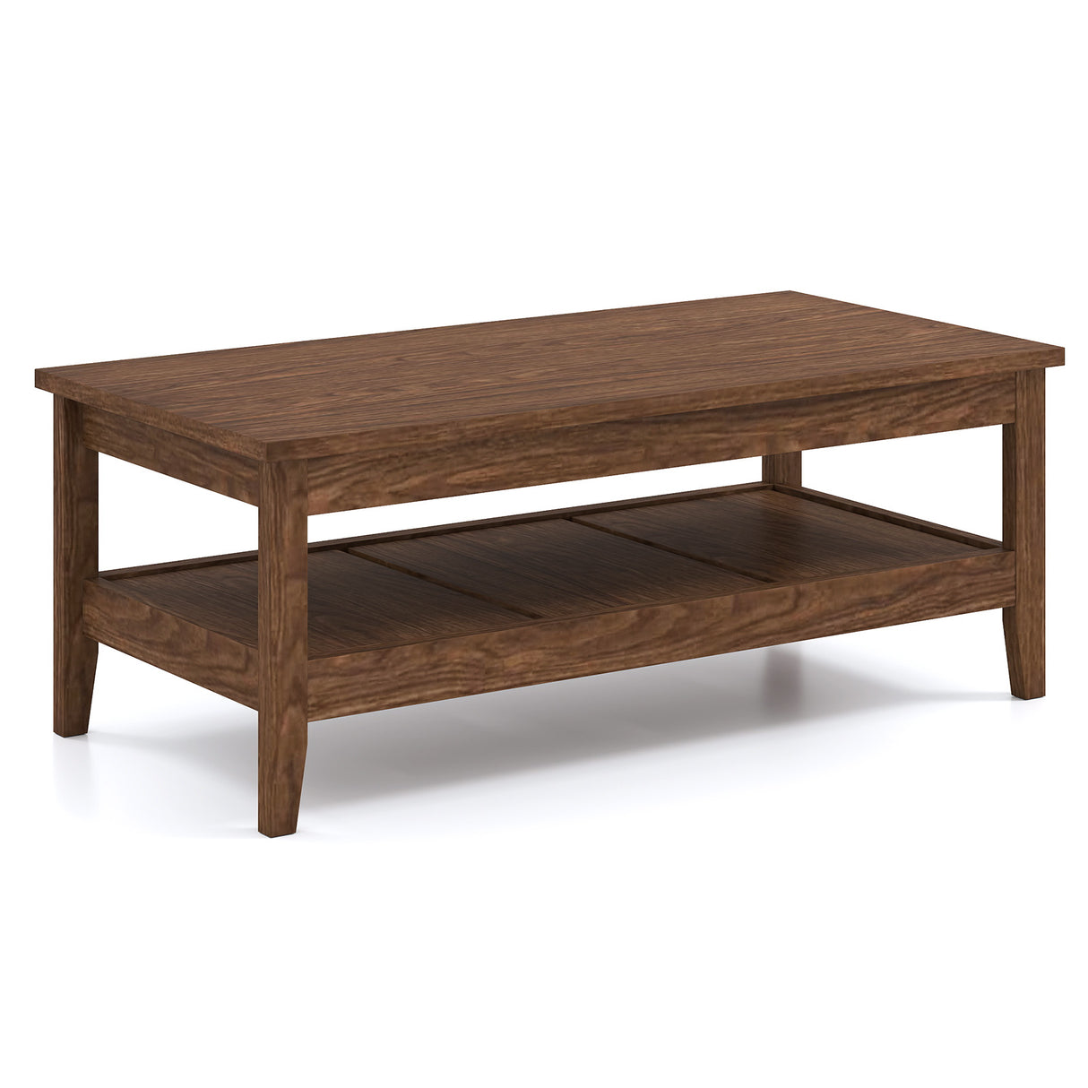 Farmhouse Coffee Table Rustic Cocktail Center Table with Thickened Tabletop