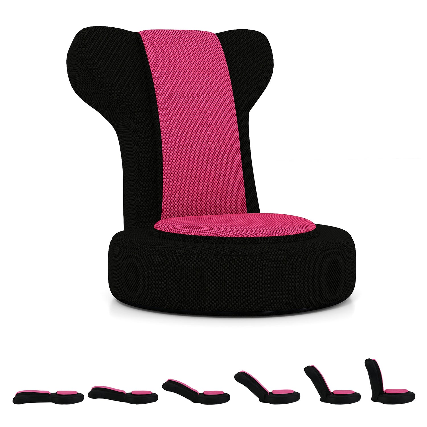 Floor Comfy Gaming Leisure Chair with Adjustable Headrest and Backrest