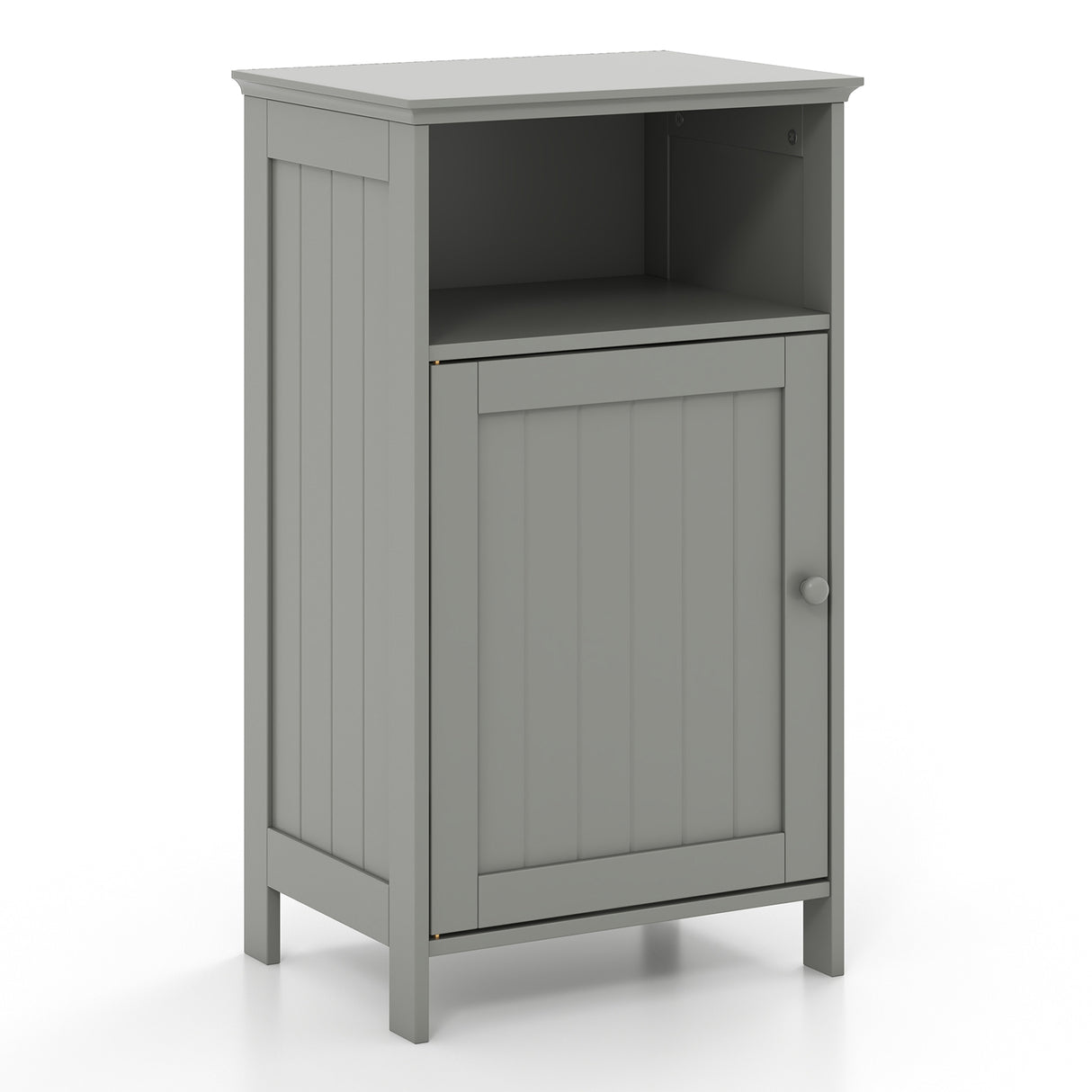 Bathroom Freestanding Adjustable Shelf Floor Storage Cabinet
