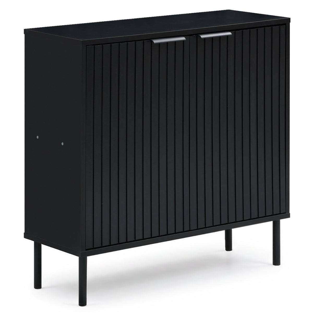 Fluted Buffet Cabinet with 2-Door Sideboard for Kitchen and Dining Room