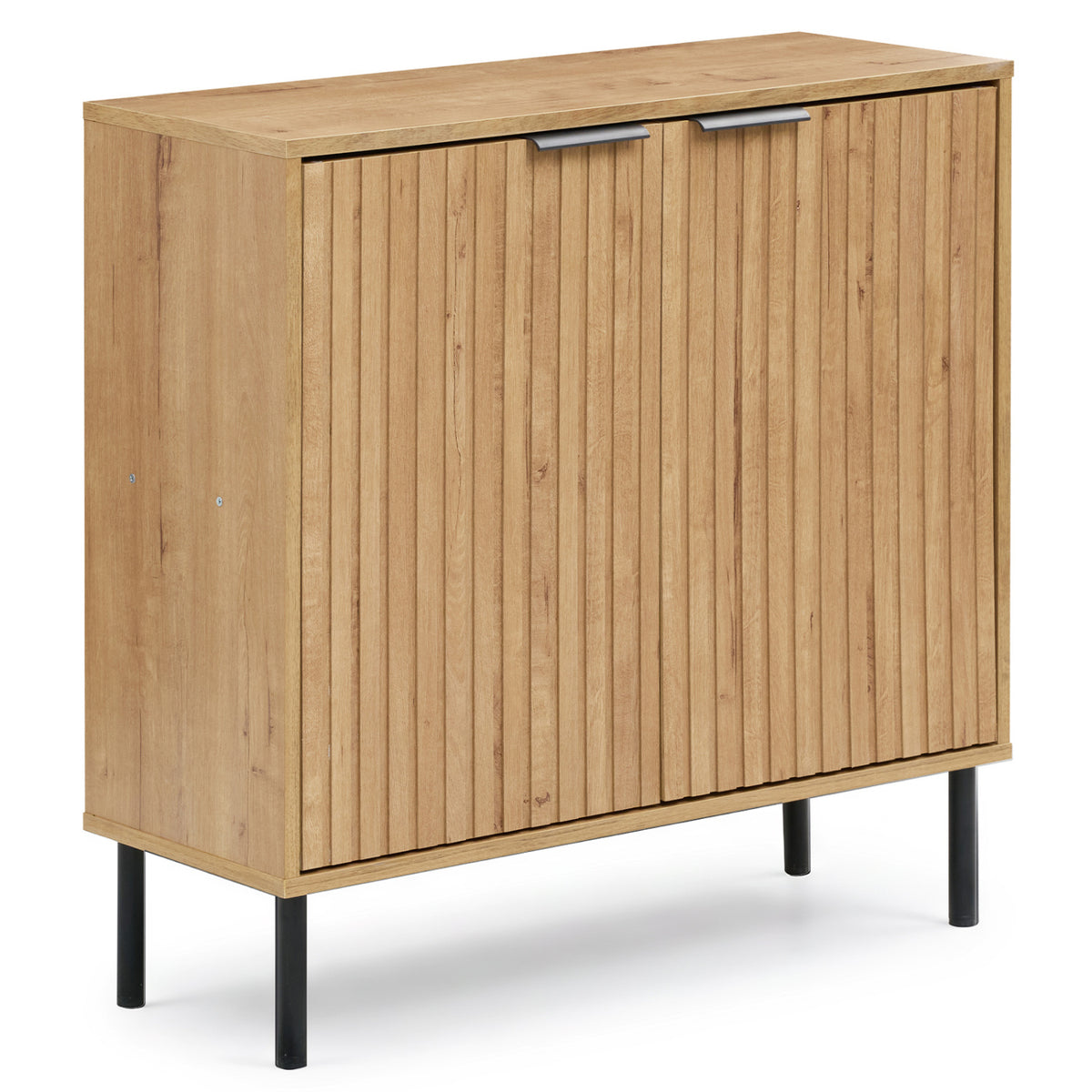 Fluted Buffet Cabinet with 2-Door Sideboard for Kitchen and Dining Room