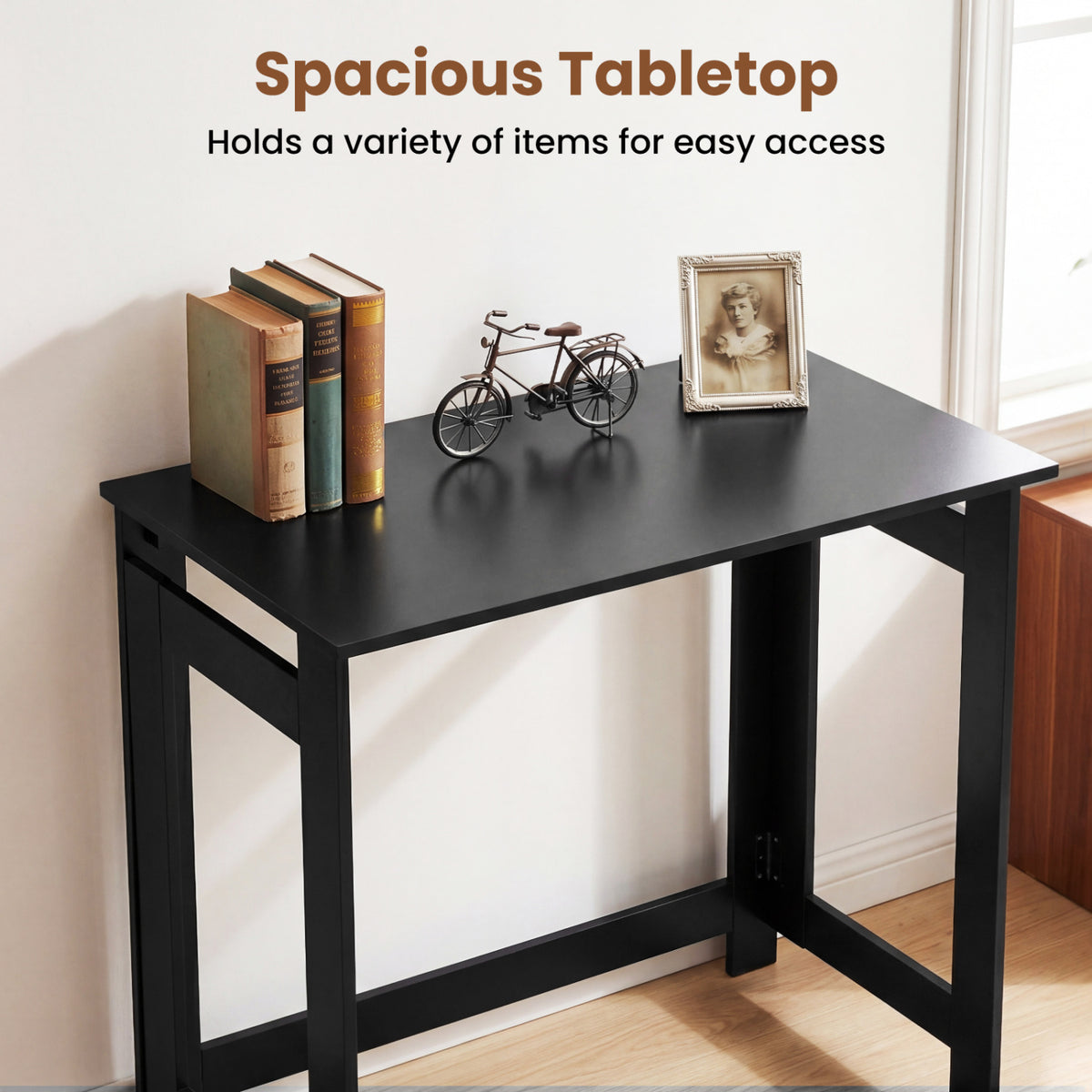 Folding Console Table with Foldable Legs
