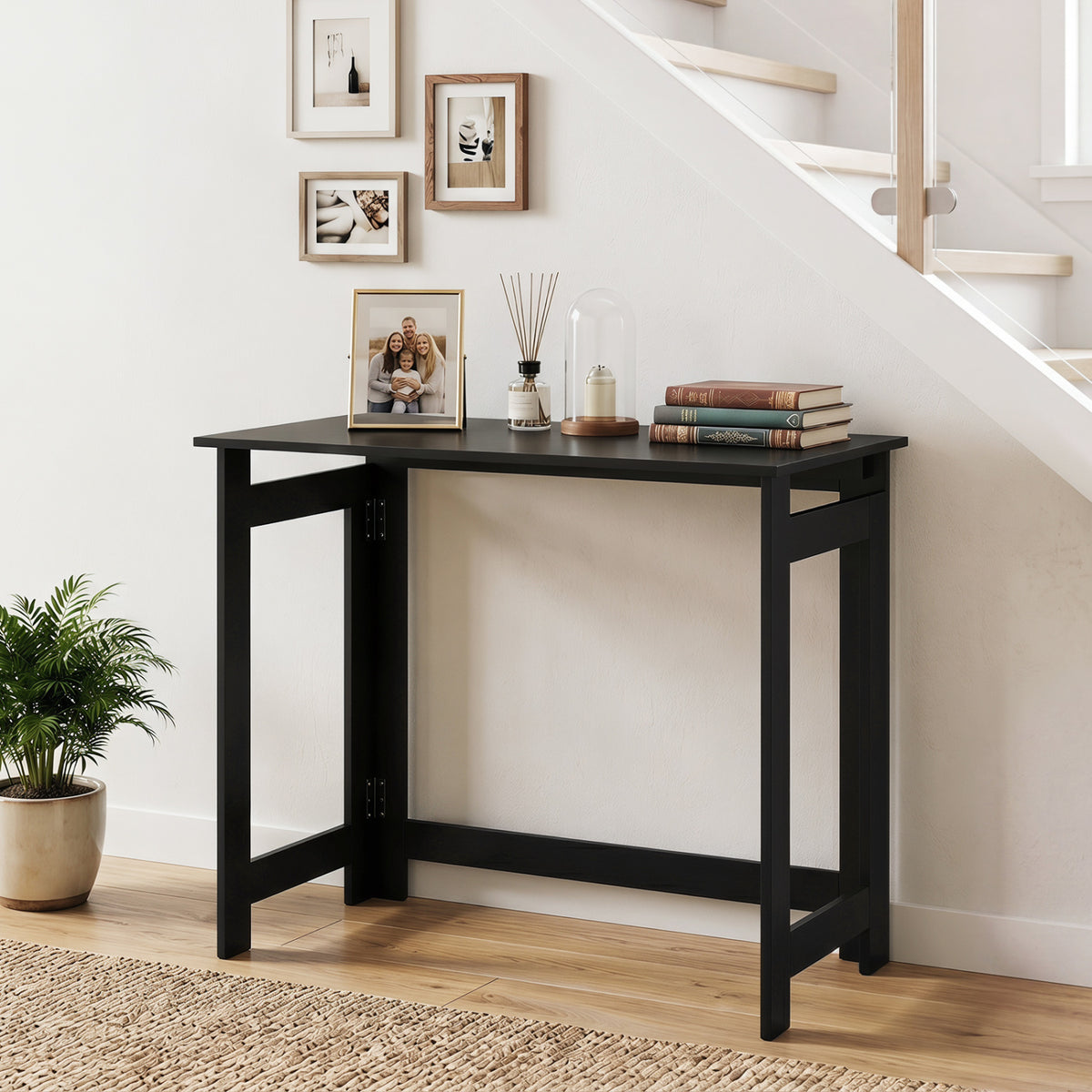 Folding Console Table with Foldable Legs