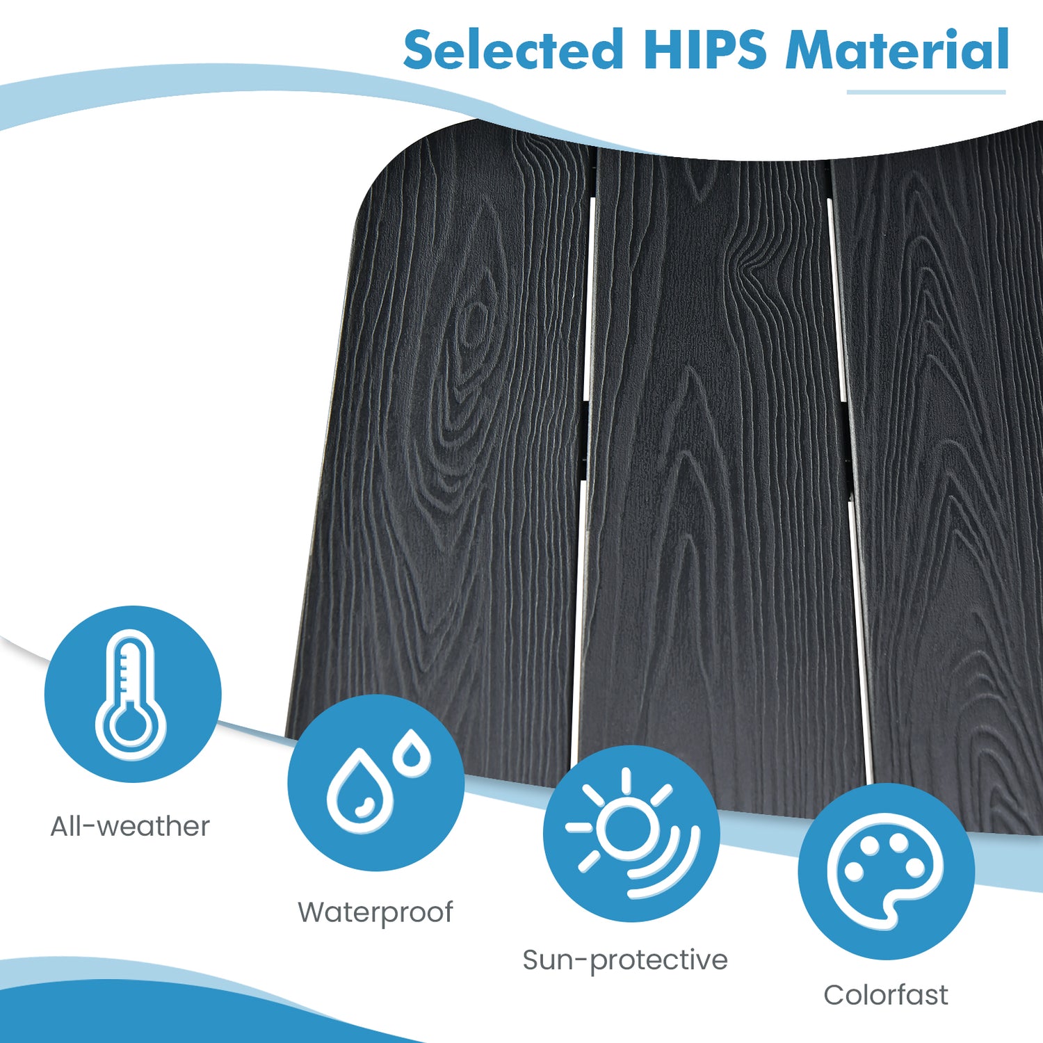 Folding Hanging Table with 3-Level Adjustable Height for Patio Balcony