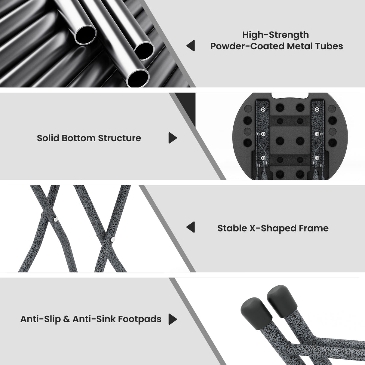 Folding Stool with Built-in Handle for Adults