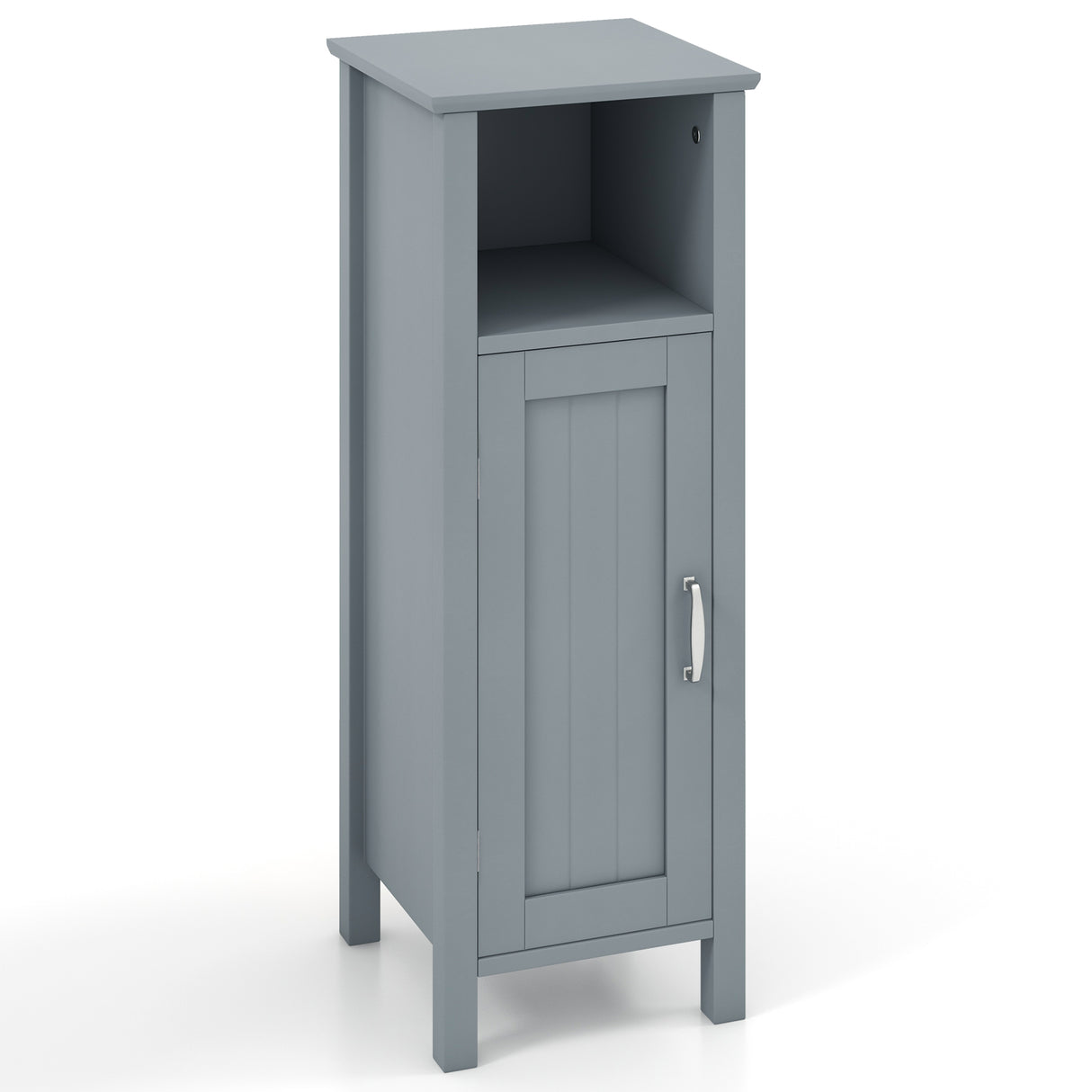 1-Door Freestanding Bathroom Cabinet with Open Shelf