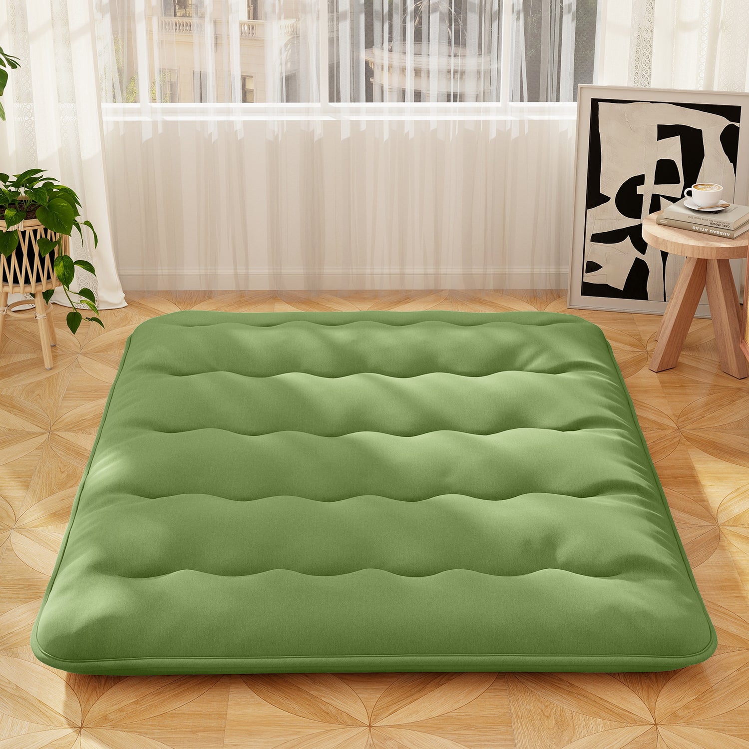 Floor Mattress with Washable Cover and Carry Bag