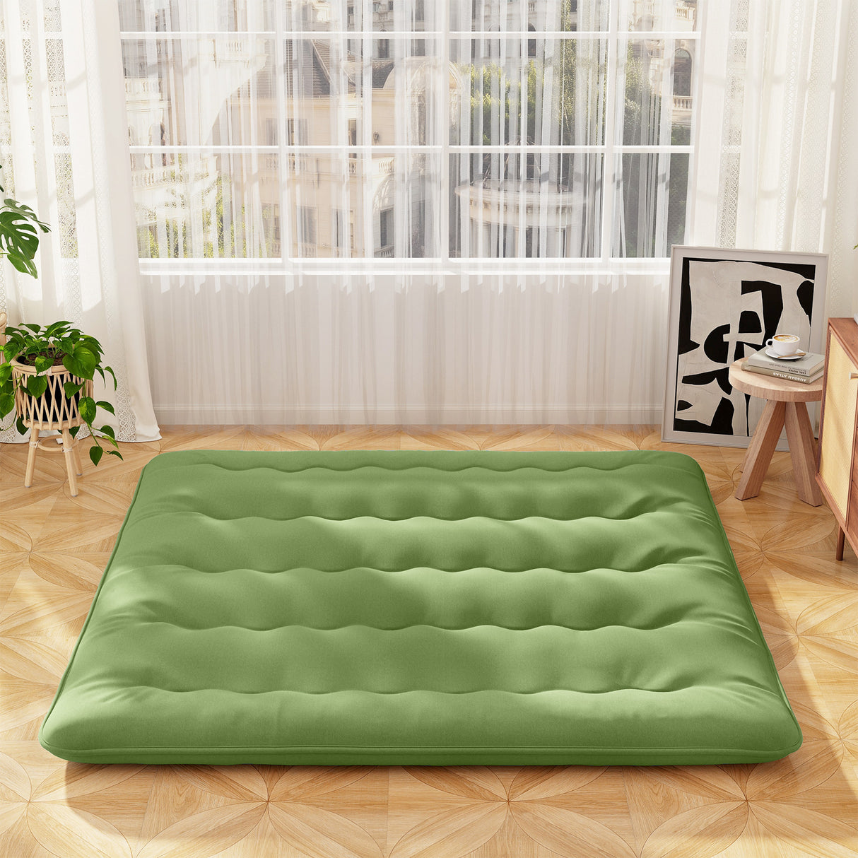 Floor Mattress with Washable Cover and Carry Bag