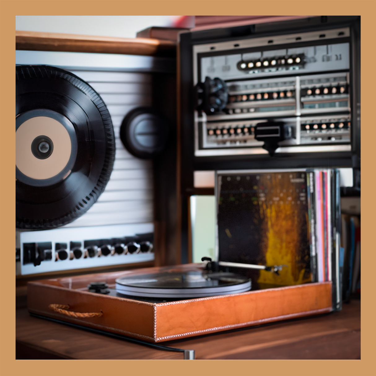 Disco | Leather Record Stand