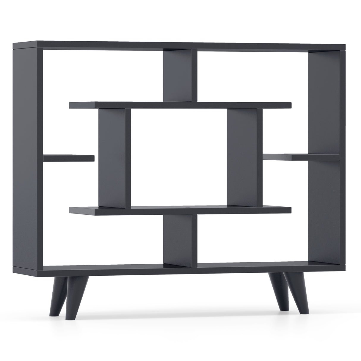 Geometric Bookcase with Anti-Tipping Kit and Storage Shelving Unit