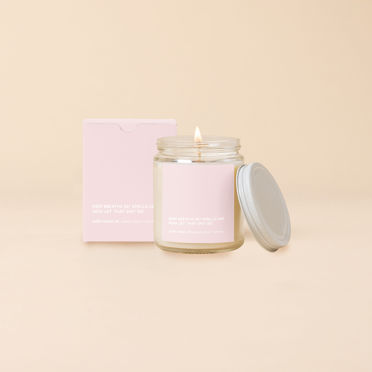 Candle Jars w/Lid - Good Vibes Only