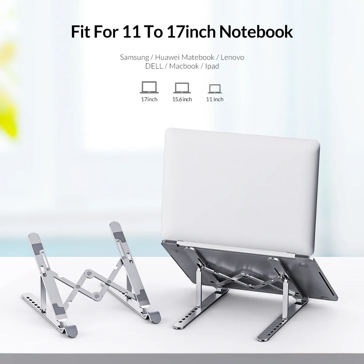 ORICO Foldable Laptop Stand Holder Riser Portable Adjustable Aluminum Notebook Stand Computer Stand 7 Angles for MacBook Tablets
