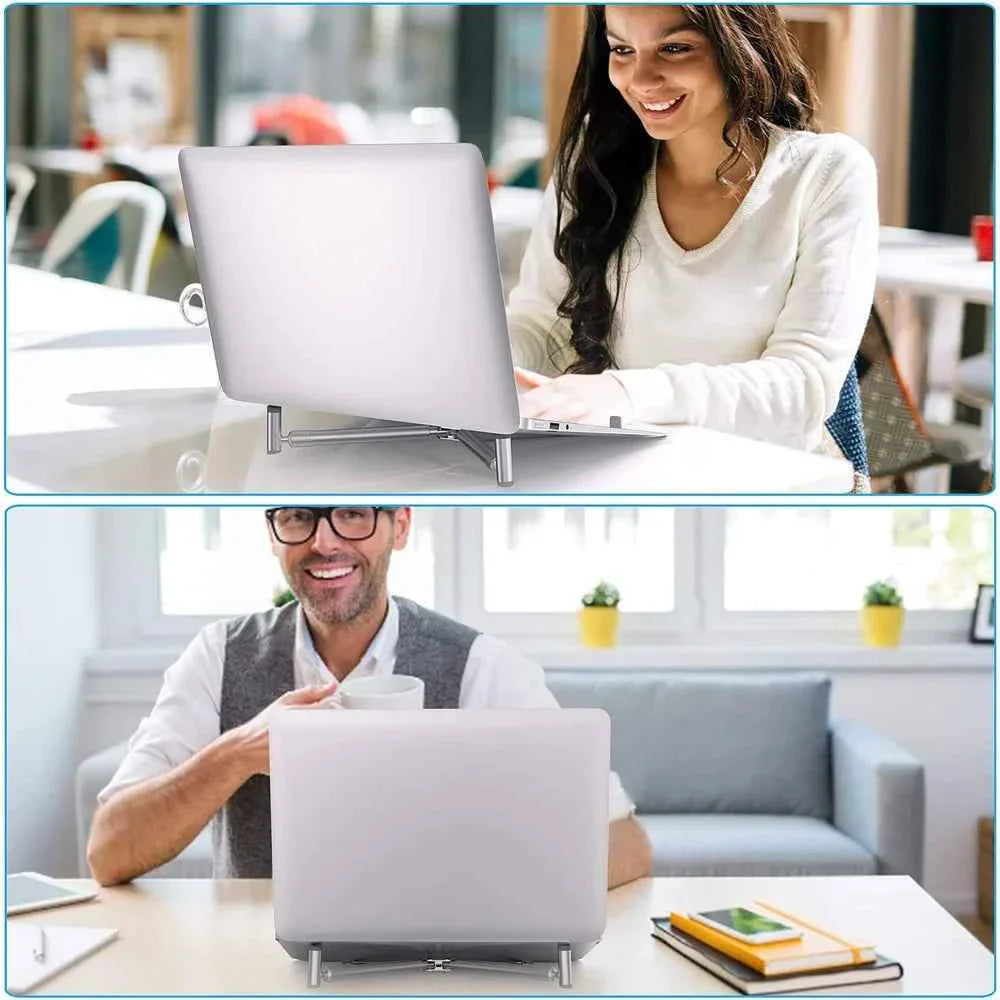 Portable Laptop Stand Aluminum Alloy Holder Foldable Universal Notebook PC Riser Support for Macbook Pro Android 12~17in Laptop