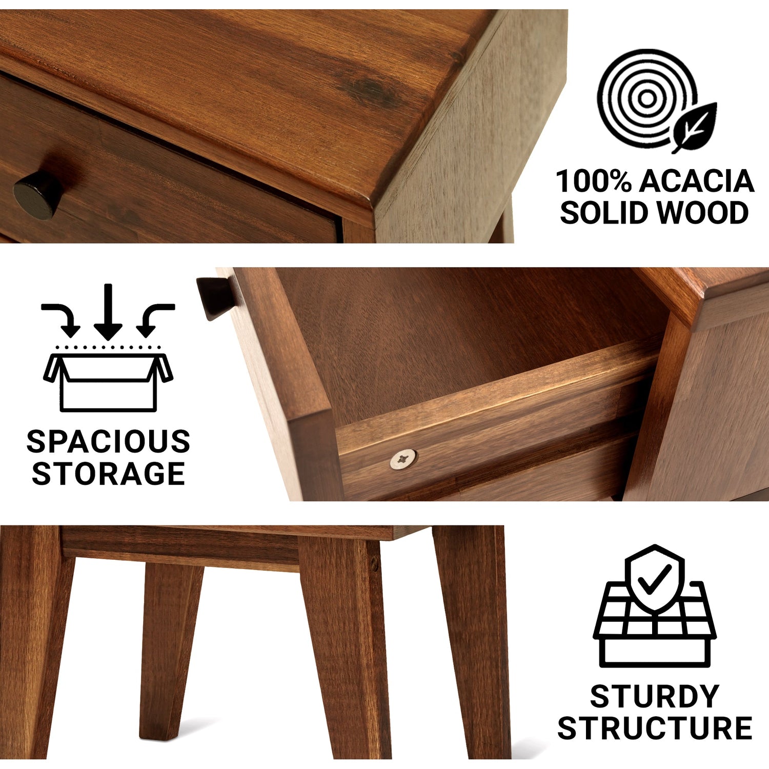 Sofia Solid Wood Nightstand