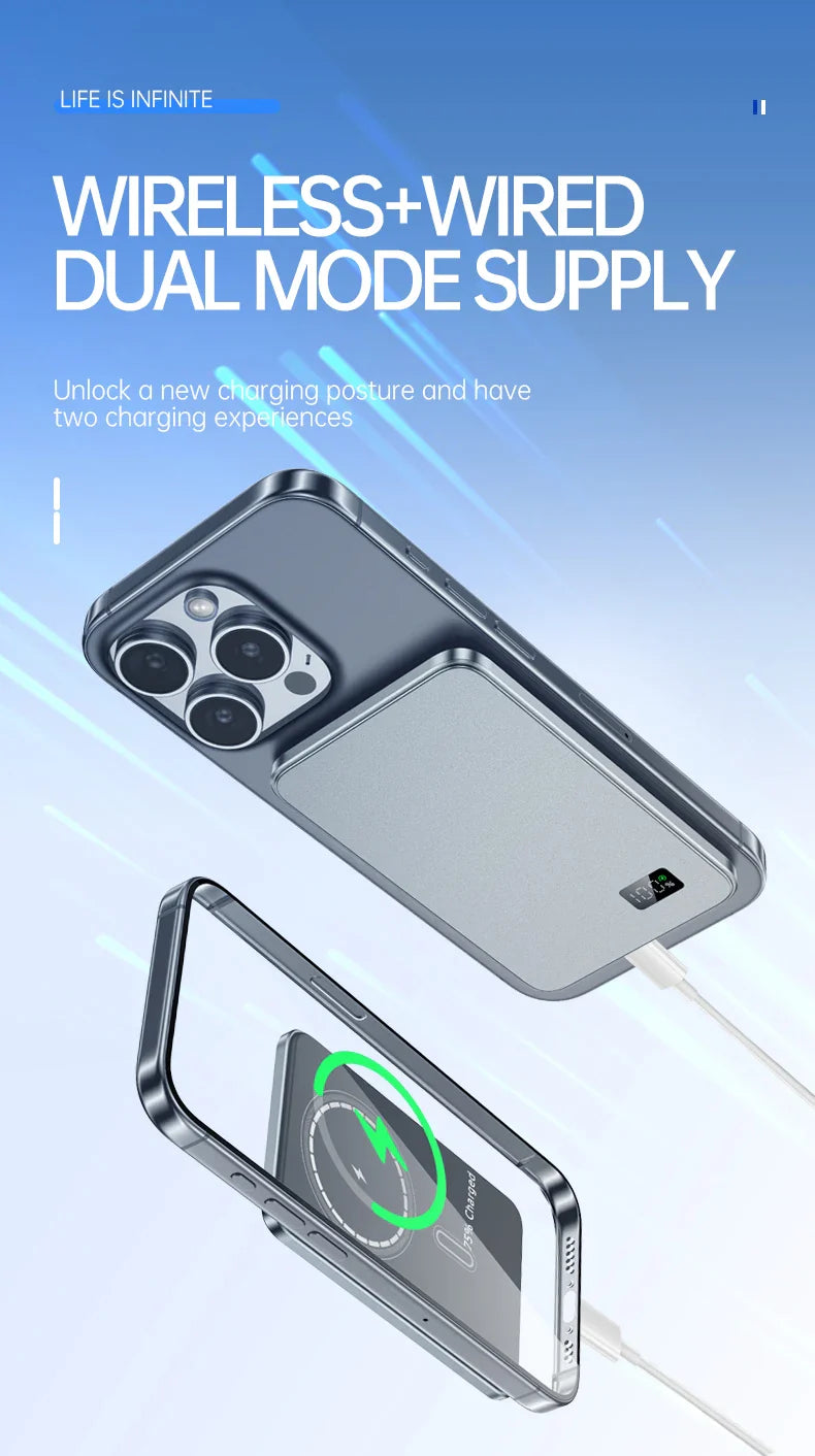 VIVO 50000mAh CCC Certification Thin Power Bank Ultra For MagSafe Magnetic Wireless Fast Charging Portable Battery Display