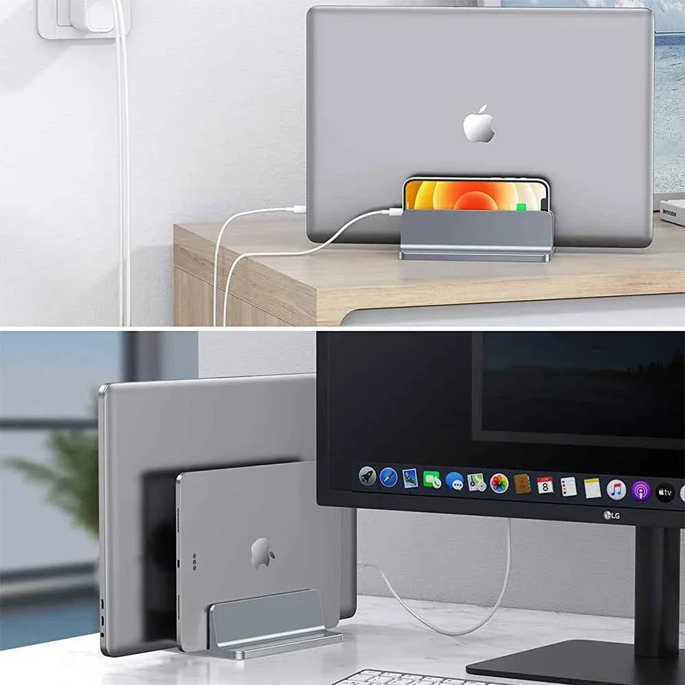 Vertical Laptop Stand Aluminium Adjustable Portable Notebook Mount Support Base Holder For MacBook Pro Air Accessory Book Holder