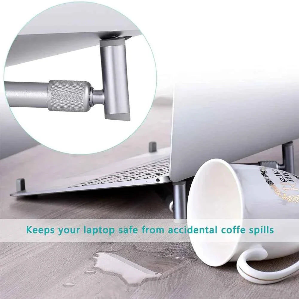 Portable Laptop Stand Aluminum Alloy Holder Foldable Universal Notebook PC Riser Support for Macbook Pro Android 12~17in Laptop