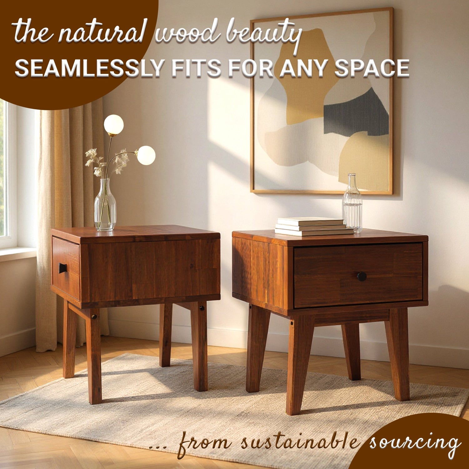 Sofia Solid Wood Nightstand