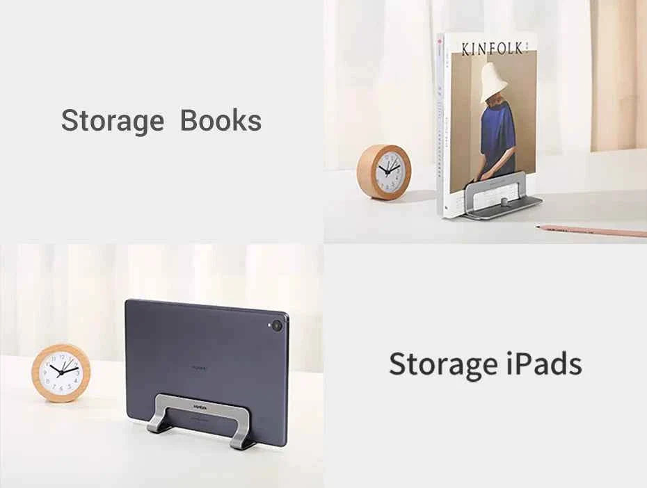 UGREEN Vertical Laptop Stand Holder For MacBook Air Pro Aluminum Foldable Notebook Stand Laptop Support MacBook Pro Tablet Stand