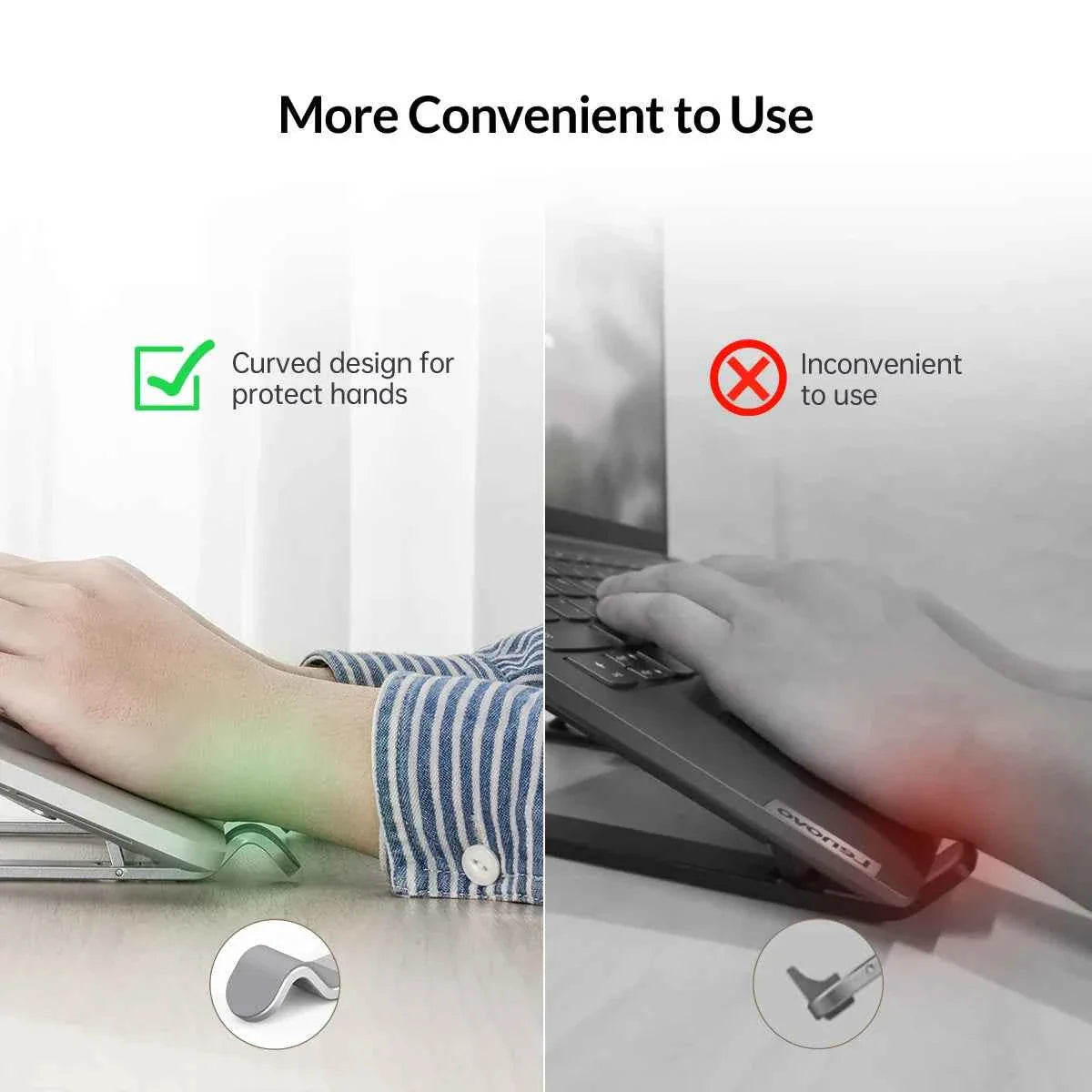 ORICO Foldable Laptop Stand Holder Riser Portable Adjustable Aluminum Notebook Stand Computer Stand 7 Angles for MacBook Tablets