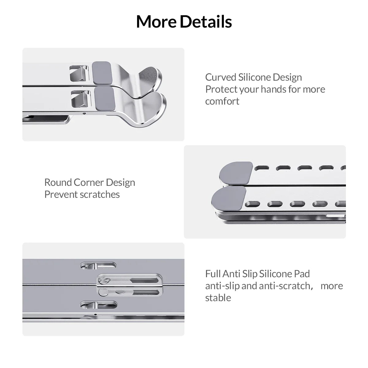 ORICO Foldable Laptop Stand Holder Riser Portable Adjustable Aluminum Notebook Stand Computer Stand 7 Angles for MacBook Tablets