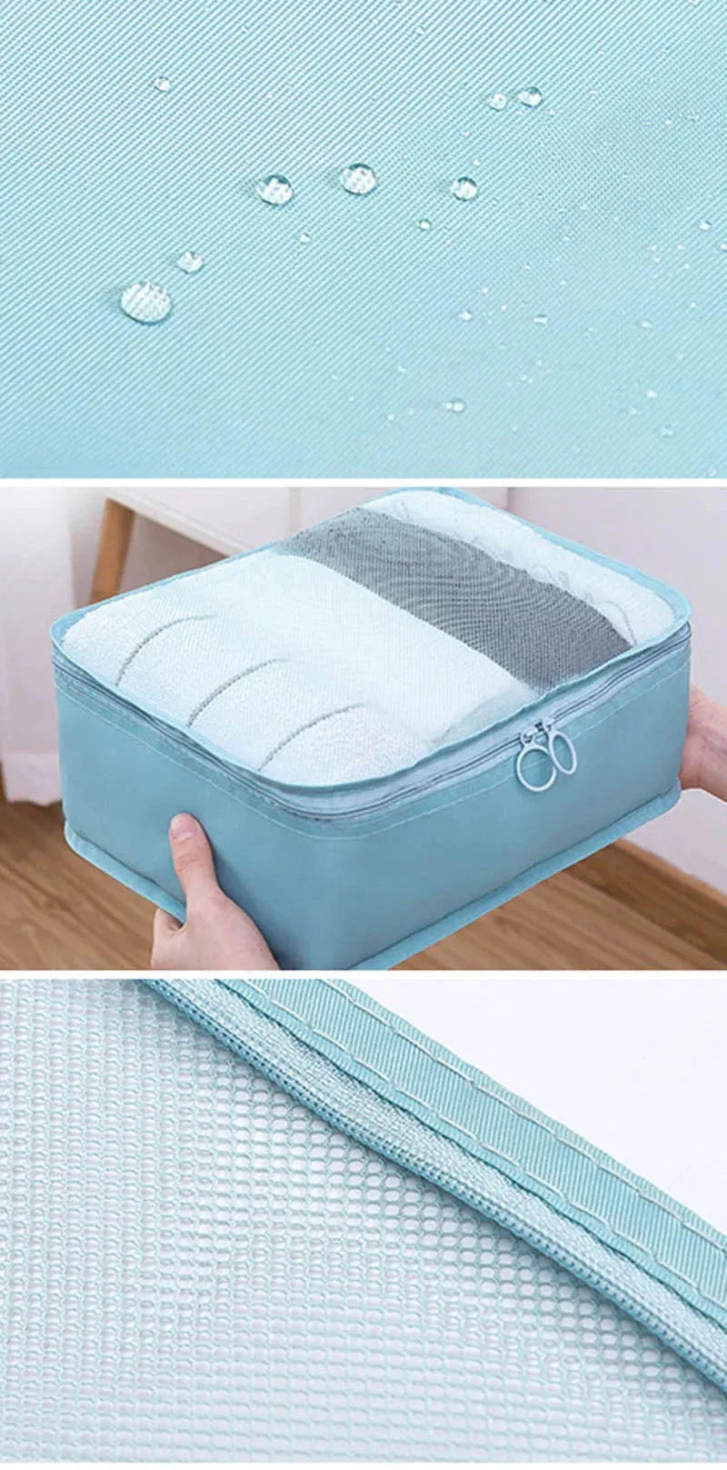9 Pieces Set Travel Organizer Storage Bags Suitcase Packing Set Storage Cases Portable Luggage Organizer Clothes Shoe Tidy Pouch