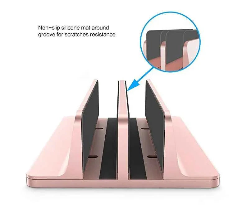 Vertical Laptop Stand Aluminium Adjustable Portable Notebook Mount Support Base Holder For MacBook Pro Air Accessory Book Holder