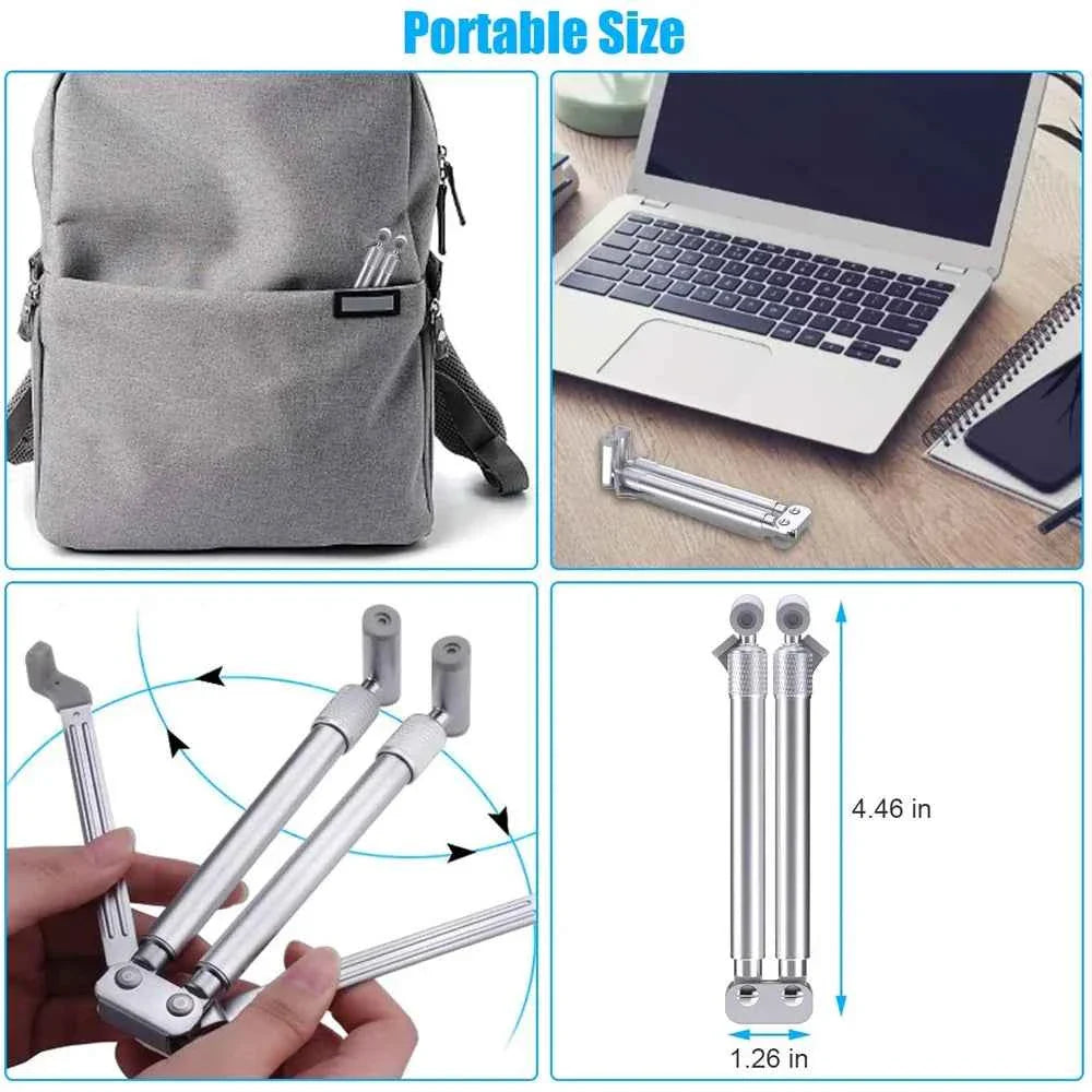 Portable Laptop Stand Aluminum Alloy Holder Foldable Universal Notebook PC Riser Support for Macbook Pro Android 12~17in Laptop