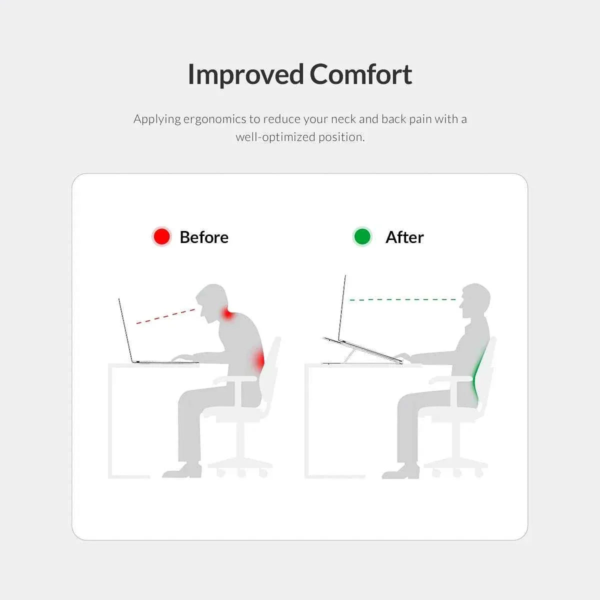 ORICO Foldable Laptop Stand Holder Riser Portable Adjustable Aluminum Notebook Stand Computer Stand 7 Angles for MacBook Tablets