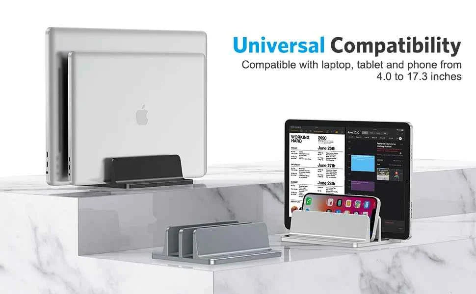 Vertical Laptop Stand Aluminium Adjustable Portable Notebook Mount Support Base Holder For MacBook Pro Air Accessory Book Holder