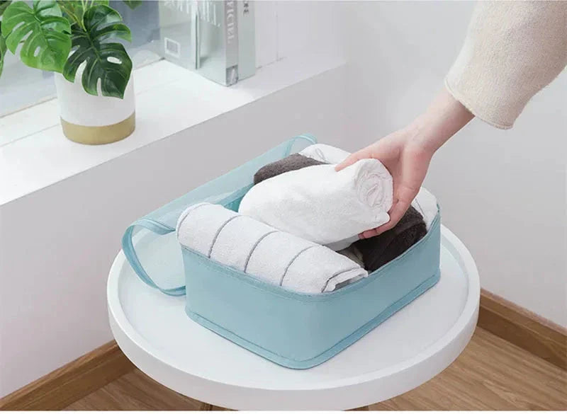 9 Pieces Set Travel Organizer Storage Bags Suitcase Packing Set Storage Cases Portable Luggage Organizer Clothes Shoe Tidy Pouch