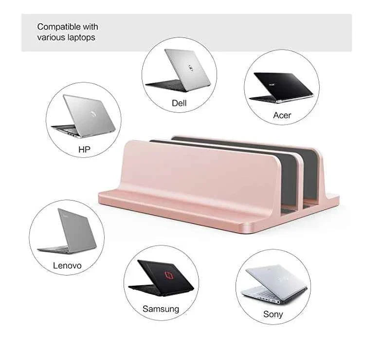 Vertical Laptop Stand Aluminium Adjustable Portable Notebook Mount Support Base Holder For MacBook Pro Air Accessory Book Holder