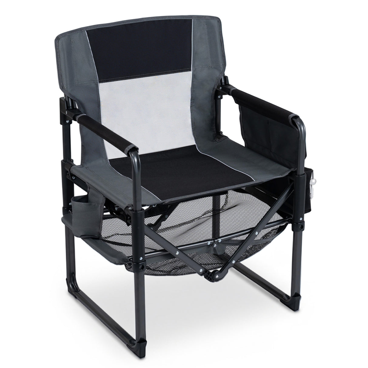 Heavy Duty Outdoor Camping Chair with Cup Holder and Side Pocket