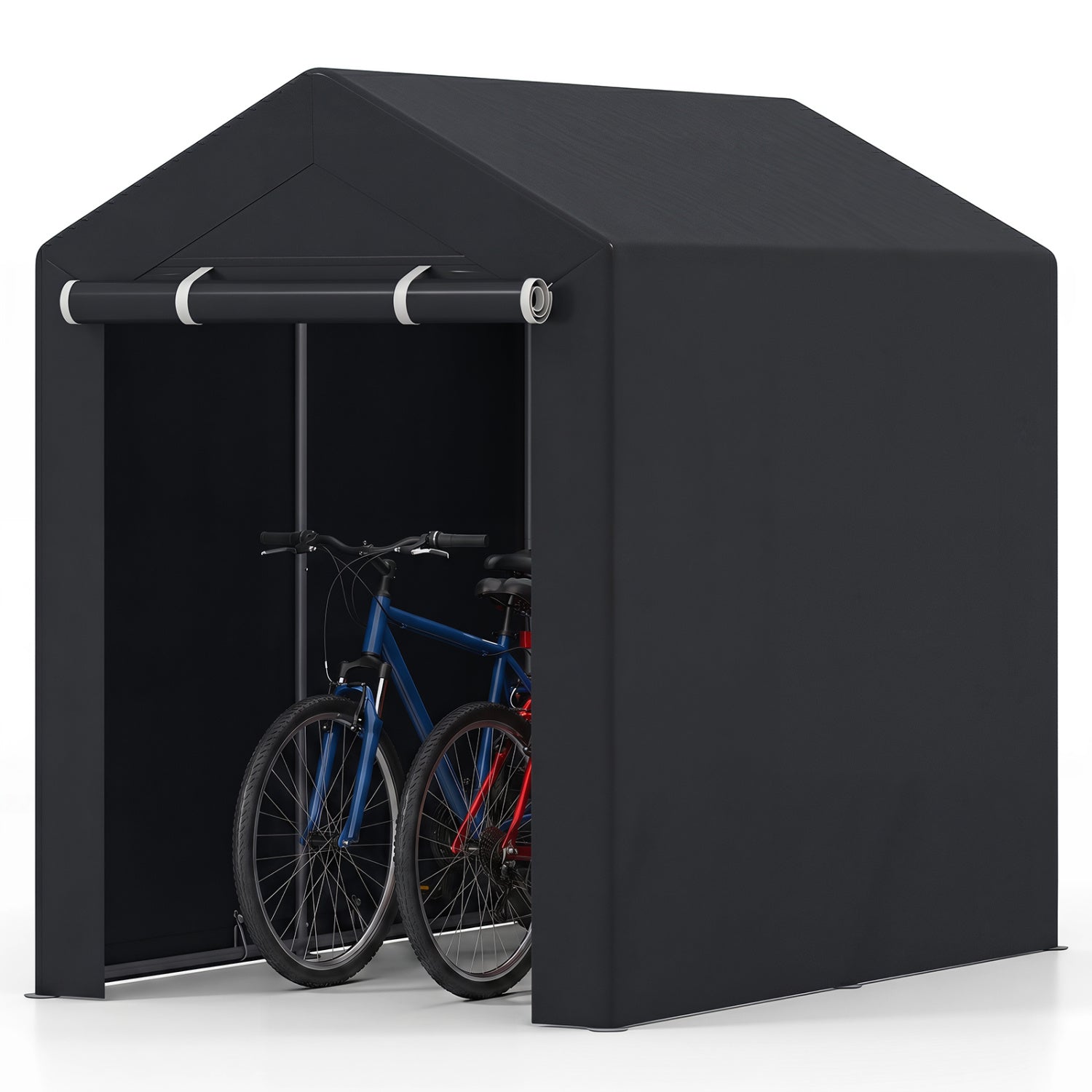 Heavy-Duty Portable Storage Shed with Roll-up Zipper Door