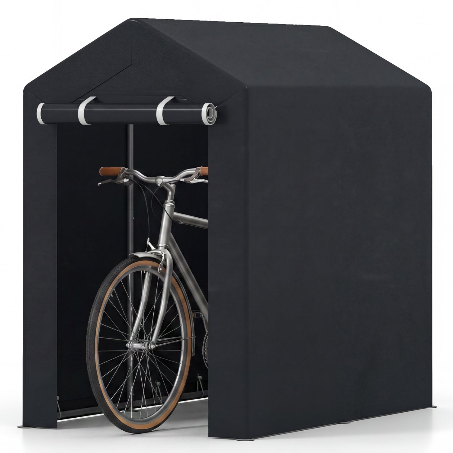 Heavy-Duty Portable Storage Shed with Roll-up Zipper Door