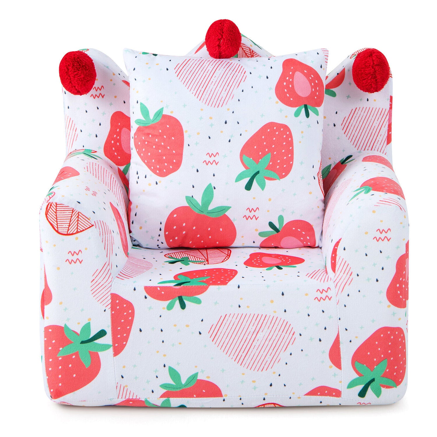 High-density Padding Kids Sofa with Armrest and Extra Pilow