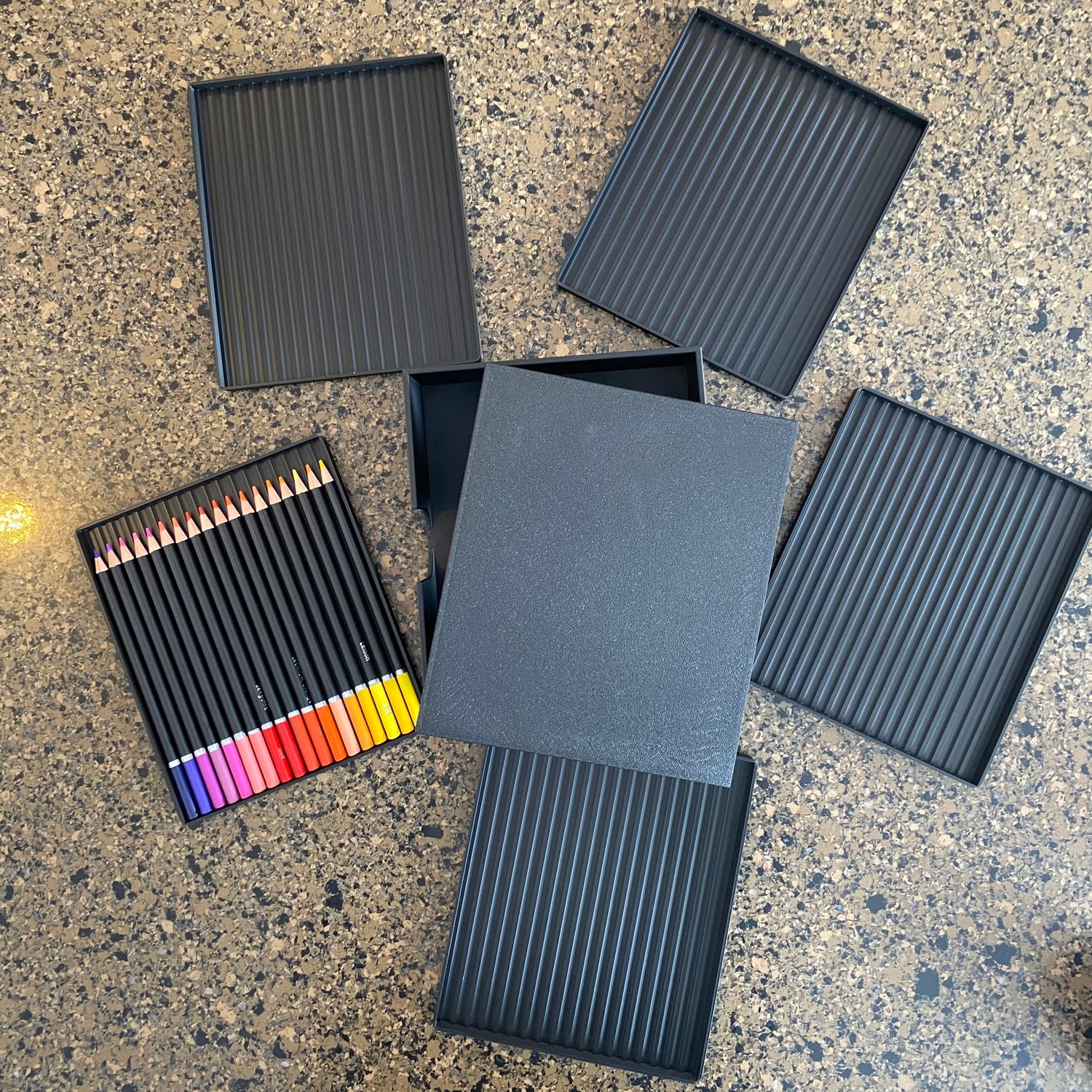 Multiple (5) 18 Colored Pencil Storage Caddy