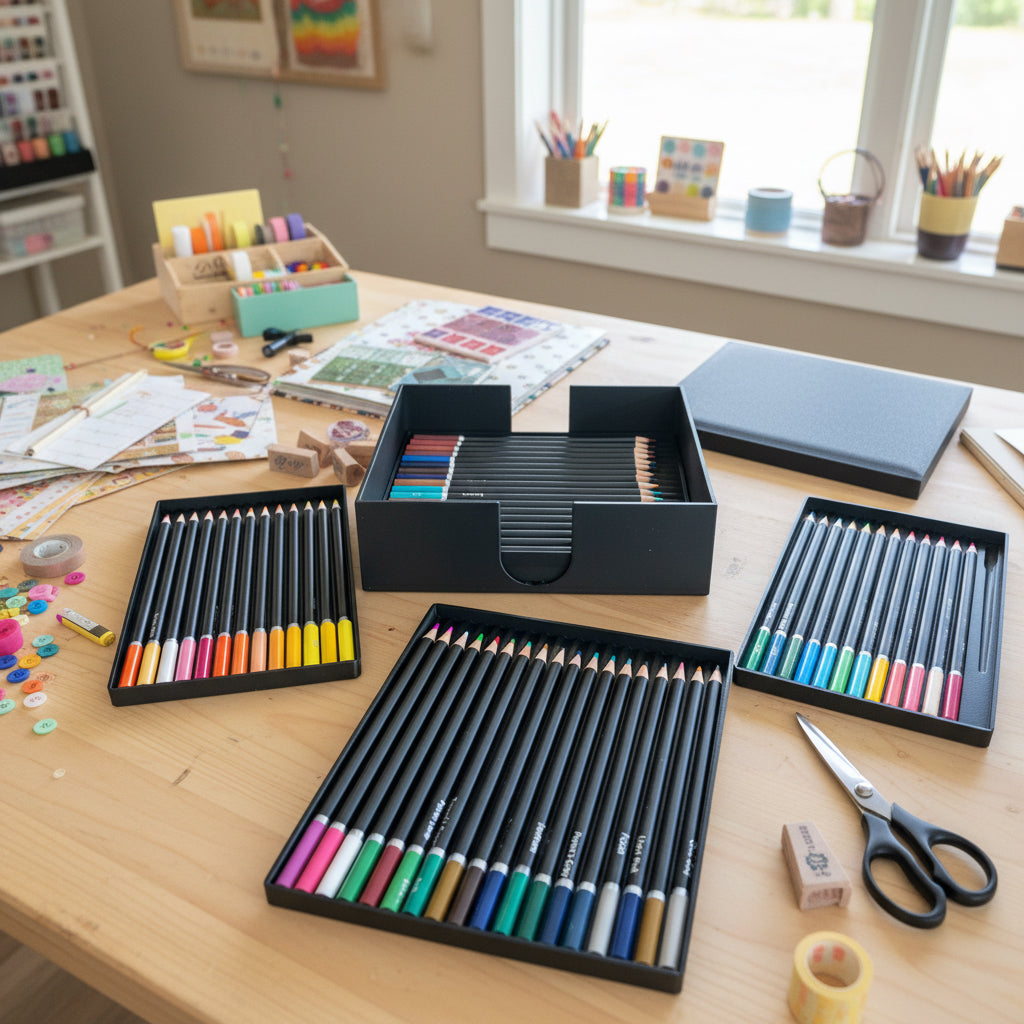 Multiple (5) 18 Colored Pencil Storage Caddy