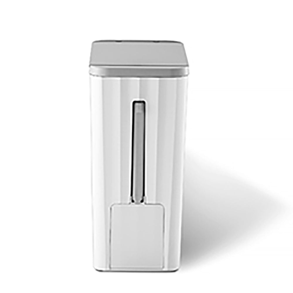 Rectangular Automatic Motion Sensor Slim Trash Can with Hidden Toilet Brush For Bathroom | DZT-10-2