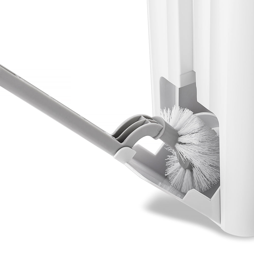 Rectangular Automatic Motion Sensor Slim Trash Can with Hidden Toilet Brush For Bathroom | DZT-10-2