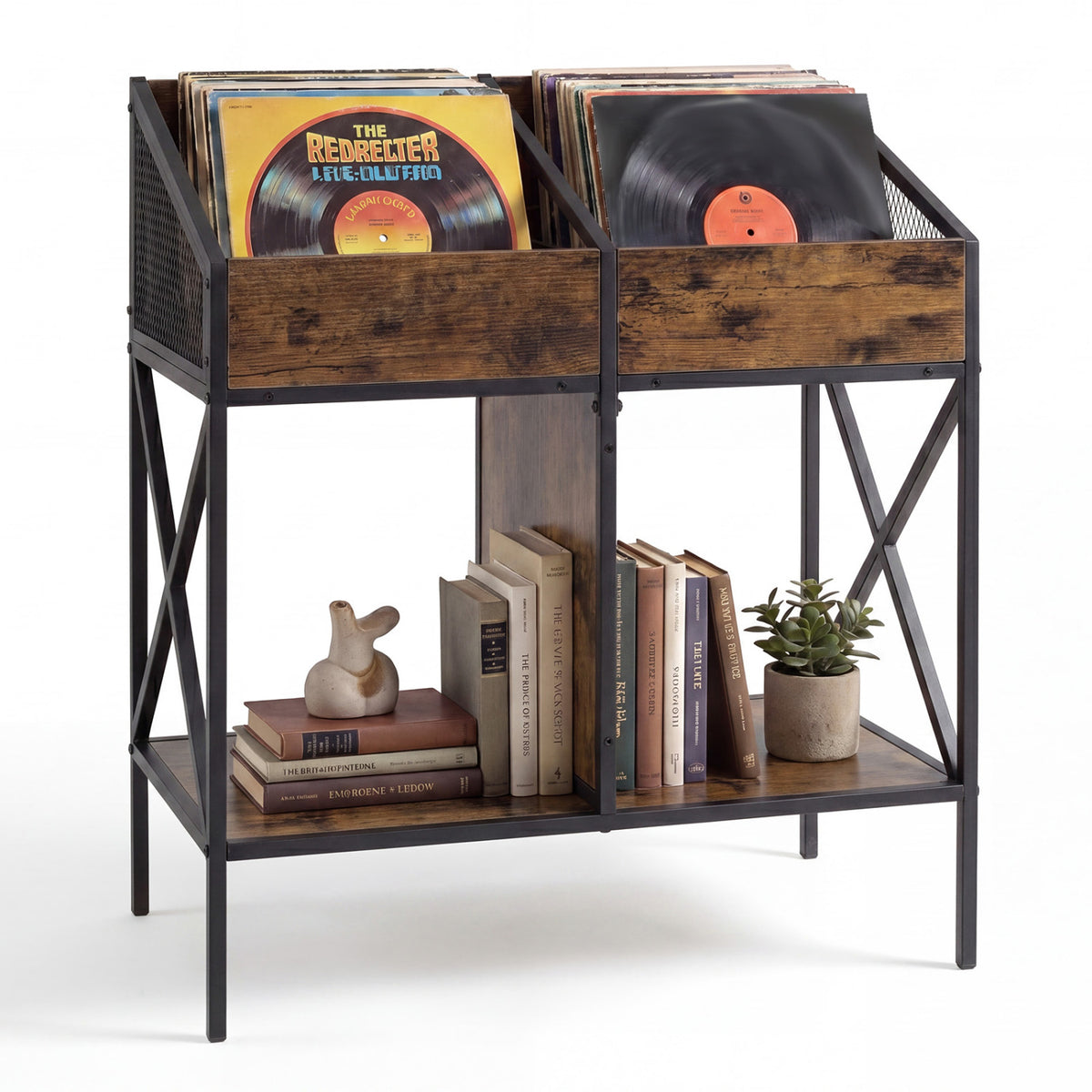 Industrial Magazine Books Record Holder with Metal Frame and Anti-tip Kits