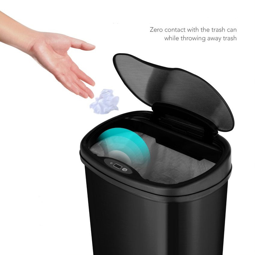 Oval Motion Sensor Trash Can 13.2 Gallon | SM-50-23
