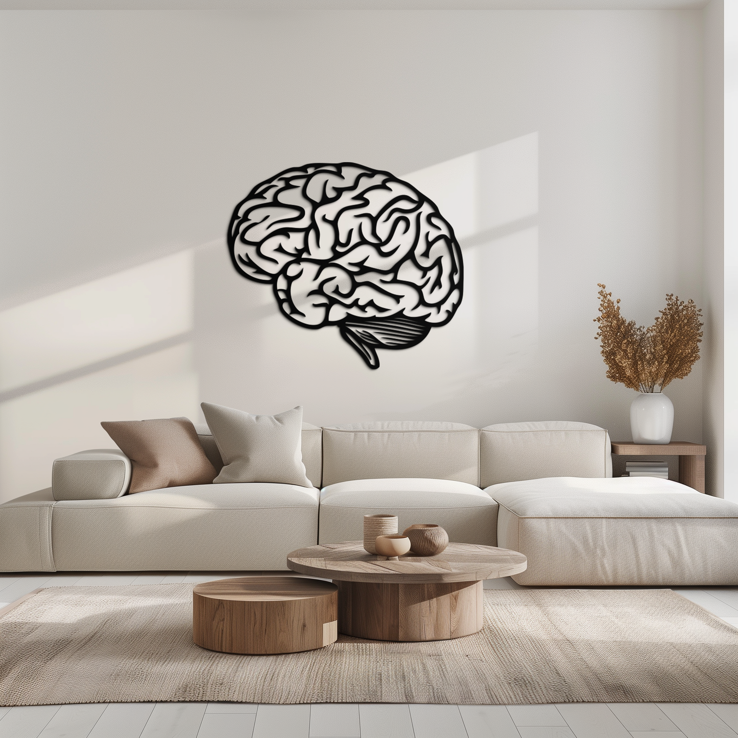 Brain Metal Wall Art - Modern Abstract Steel Wall Decor - KAF086