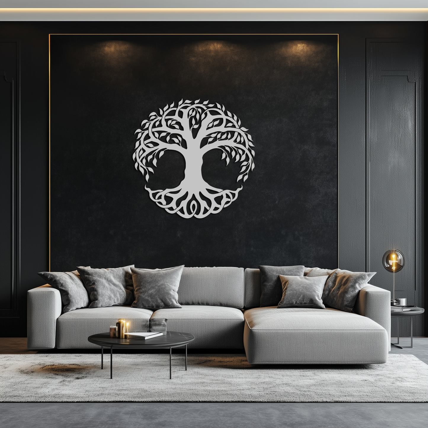 Tree of Life Metal Wall Art – Round Nature-Inspired Decor - KAF220